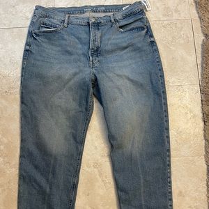 NWT Old Navy Extra High Waist Sky High Straight Cut Off Jeans. 18 Petite